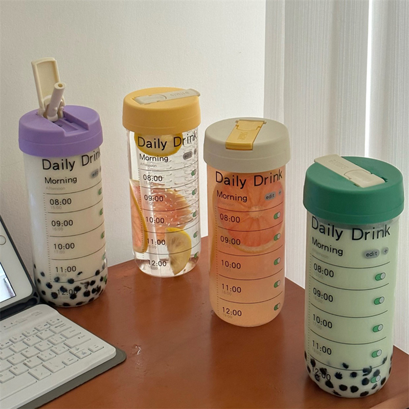 Glass Water Bottle With Time M - Coffee Equipment Gift 评论和价格