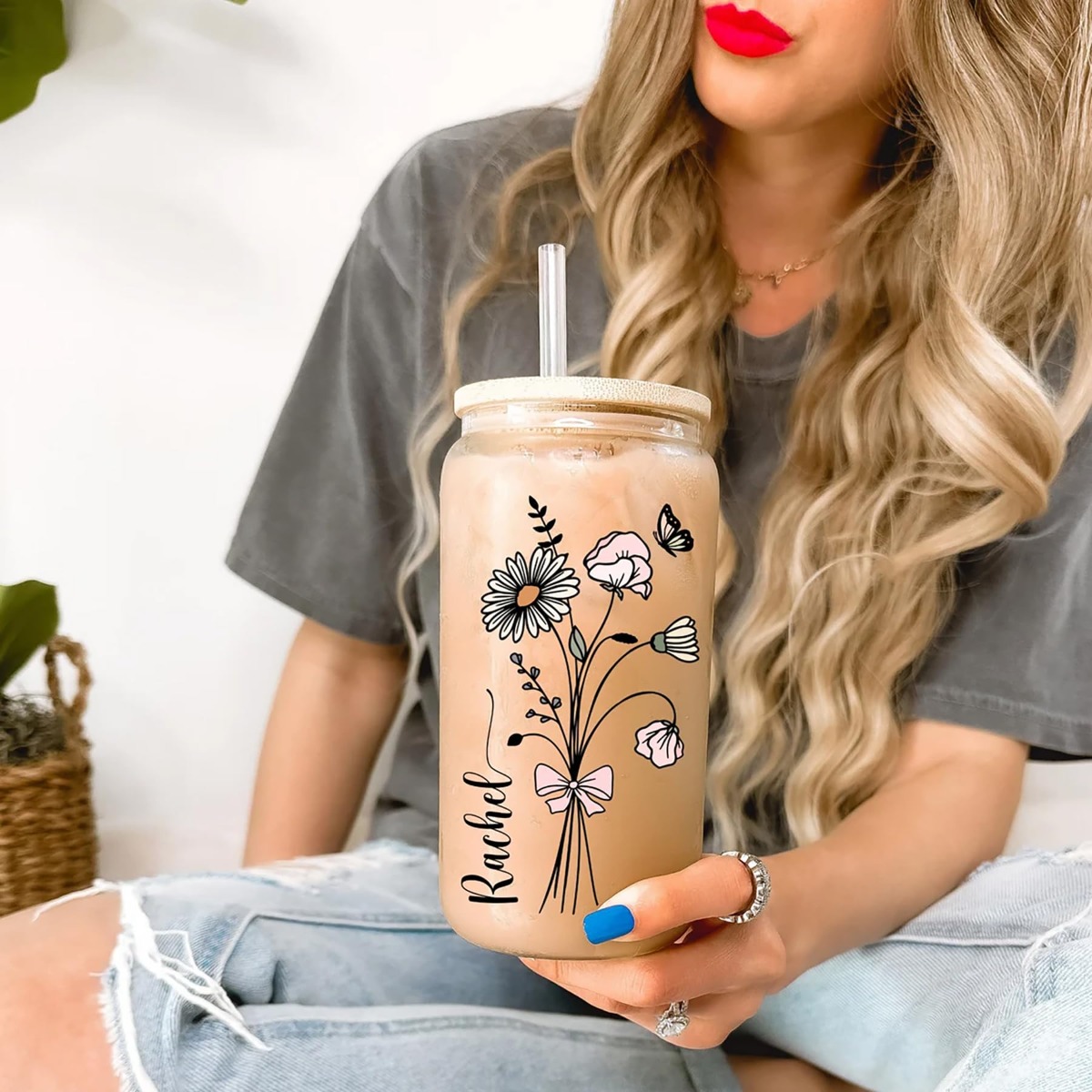 Customized Cute Cup Bottle Wit - Coffee Equipment Gift 评论和价格
