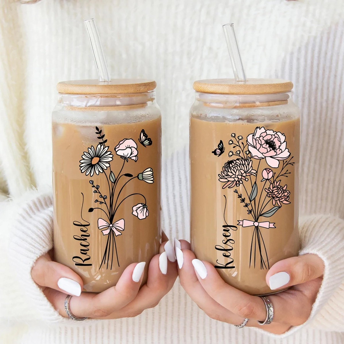 Customized Cute Cup Bottle Wit - Coffee Equipment Gift 评论和价格