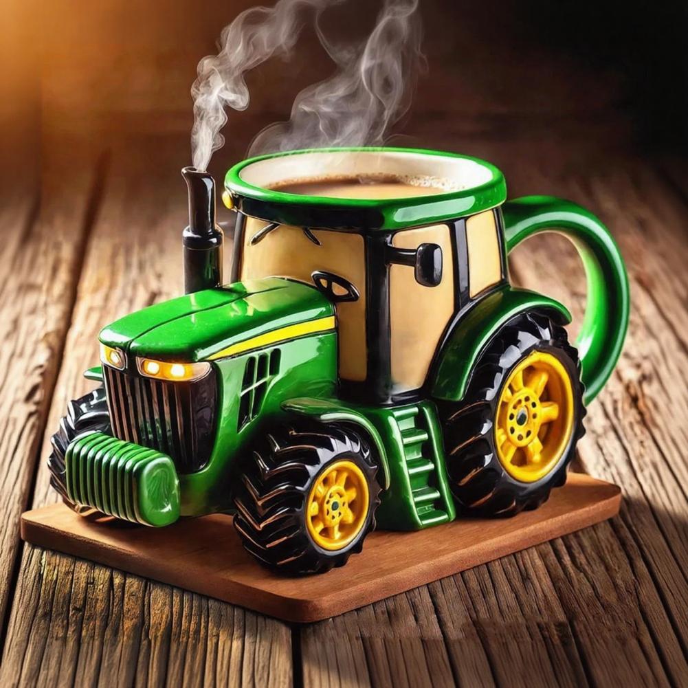 Handcrafted Tractor Coffee Mug - Coffee Equipment Gift 评论和价格