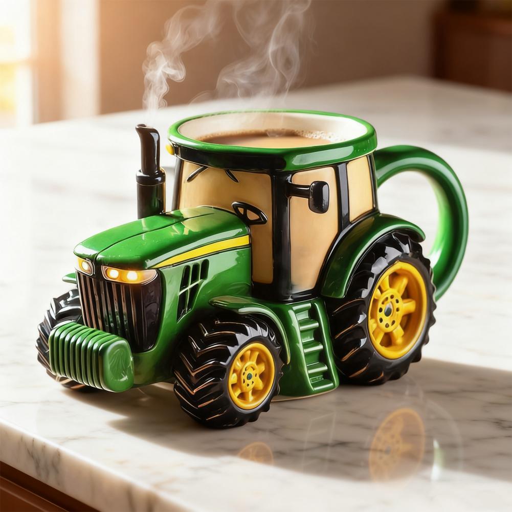 Handcrafted Tractor Coffee Mug - Coffee Equipment Gift 评论和价格