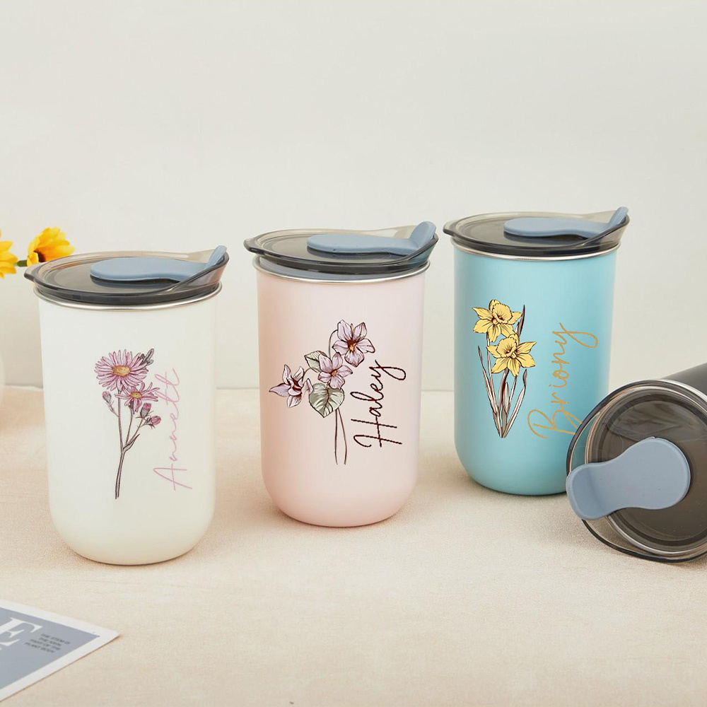 Custom Birth Flower Stainless  - Coffee Equipment Gift 评论和价格